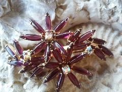 Purple (cardinal) Cabochons Brooch