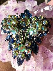 Blue Navettes Brooch