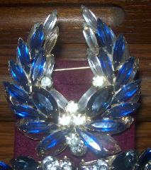 Blue Navettes Brooch