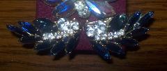 Blue Navettes Earrings Clip