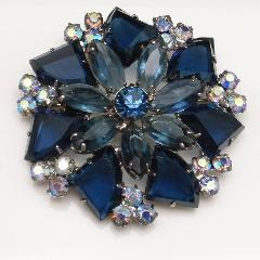 Blue Pie Brooch
