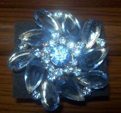 Blue Pear Brooch