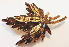 Topaz Navettes Brooch