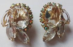 Clear Oval Earrings Clip