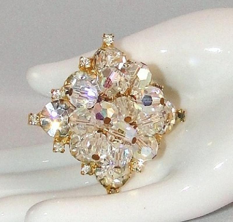 Front view of Clear Chatons Only Pin Pendant