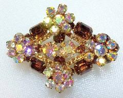 Topaz Emerald Cut Brooch