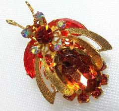 Topaz Oval Multi-Color/Shaded Brooch