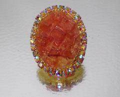 Topaz Cabochons Molded/Cut Pin Pendant
