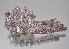 Clear Emerald Cut Brooch