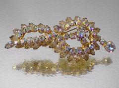 Clear Navettes Brooch