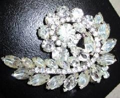 Clear Navettes Brooch