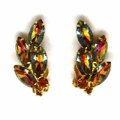 Multiple Colors Navettes Multi-Color/Shaded Earrings Clip
