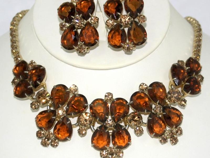Front view of Topaz Pear Earrings Clip