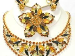 Topaz Navettes Brooch