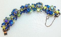 Blue Navettes Bracelet 5 Link