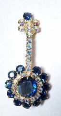 Blue Chatons Only Brooch
