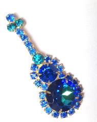Blue Dentelle Multi-Color/Shaded Brooch
