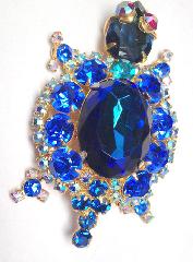 Blue Pear Multi-Color/Shaded Brooch