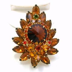 Topaz Navettes Rivoli/Margarita Pin Pendant