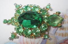 Green Pear Brooch