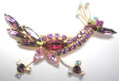 Purple (cardinal) Navettes Brooch