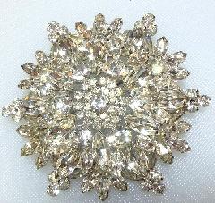 Clear Navettes Brooch