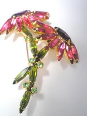 Pink Navettes Brooch