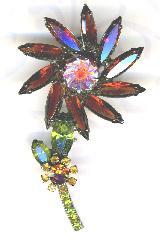 Topaz Navettes Molded/Cut Brooch