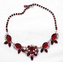 Red Cabochons Necklace