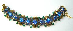 Blue Navettes Bracelet 5 Link