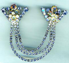 Blue Chatons Only Brooch
