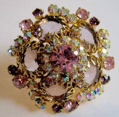 Purple (cardinal) Dentelle Brooch