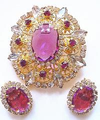 Pink Oval Earrings Clip