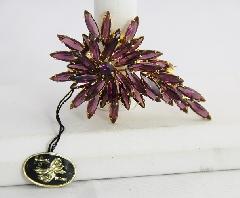 Purple (cardinal) Navettes Brooch