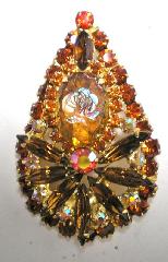 Topaz Oval Molded/Cut Pin Pendant