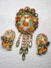 Fall Navettes Painted (hand/Transfer) Earrings Clip