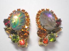 Fall Oval Molded/Cut Earrings Clip