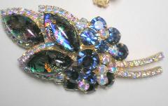 Blue Navettes Multi-Color/Shaded Brooch
