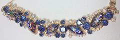 Blue Navettes Multi-Color/Shaded Bracelet 5 Link