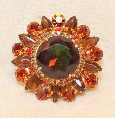 Topaz Dentelle Multi-Color/Shaded Pin Pendant