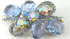 Blue Oval Brooch