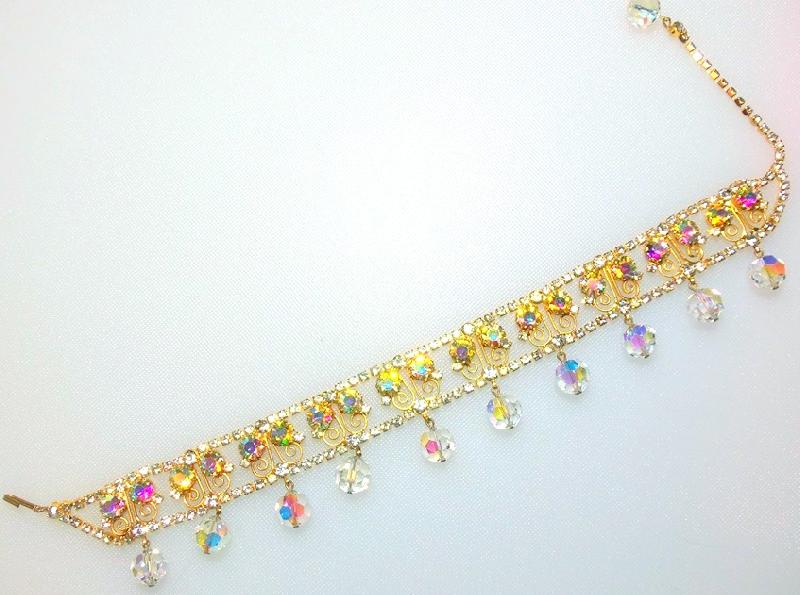 Front view of AB Chatons Only Necklace
