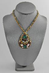 Multiple Colors Pear Necklace
