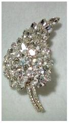 Clear Navettes Brooch