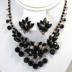 Black (jet) Navettes Necklace