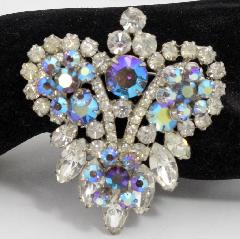 Clear Navettes Brooch