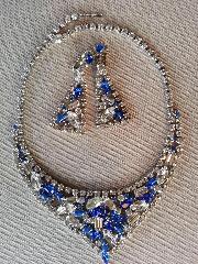 Blue Baguettes Necklace