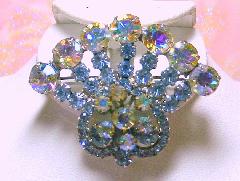 Blue Chatons Only Brooch