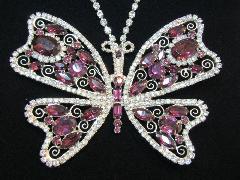 Purple (cardinal) Baguettes Pin Pendant