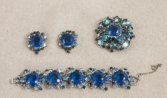 Blue Square Bracelet 5 Link